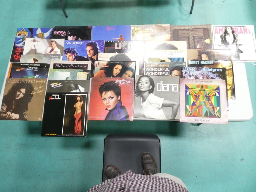 Lot of Assorted Vinyl Records including Amy Grant, Stryper, Rush, Go West, Mazz, Melissa Manchester, (1 of 6)