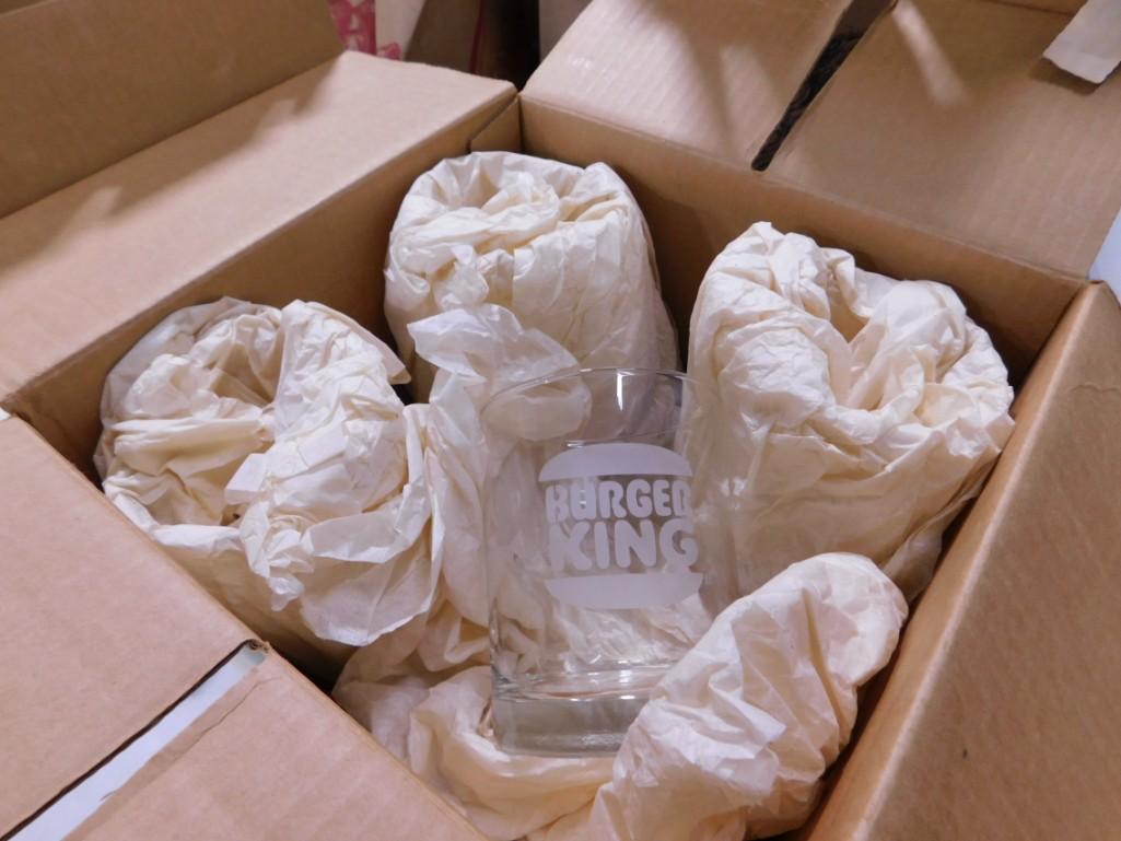 Set of 8 Burger King Rocks Glasses 1980s: Set of 8 Vintage 1980s Burger King Rocks Glasses