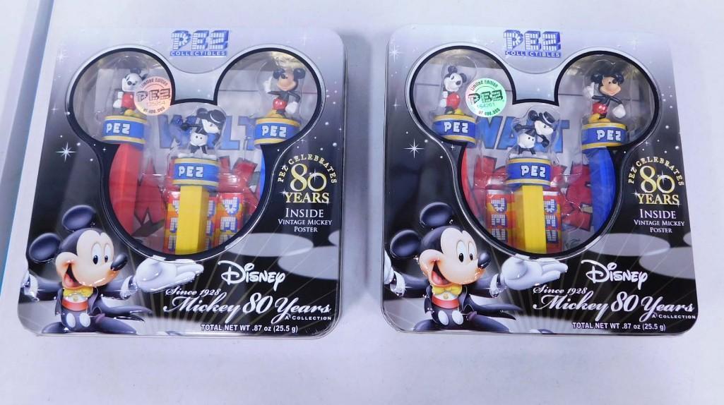 2 Disney Mickey Mouse 80 Years Pez Gift Sets in Metal Tins (1 of 3)