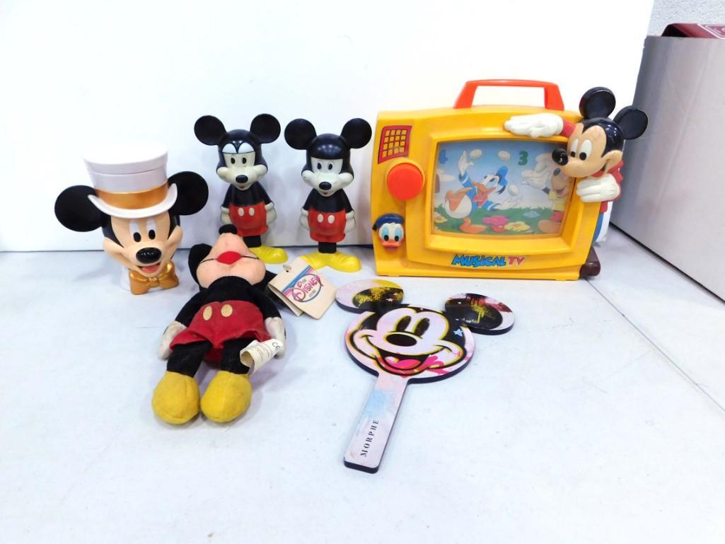 Disney Mickey Mouse Lot incl Toy Musical TV , Plush , Mickey Mouse Mug, etc (1 of 6)