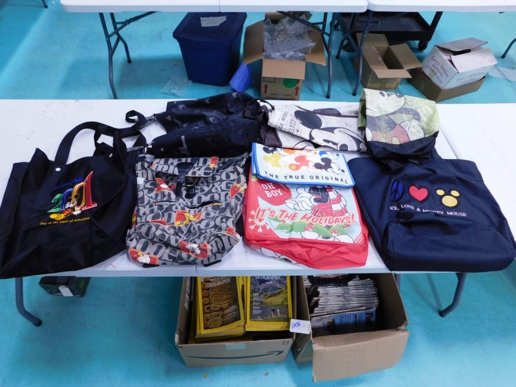 Lot of Bags, Tote Bags, Etc incl Disney Mickey Mouse (1 of 3)