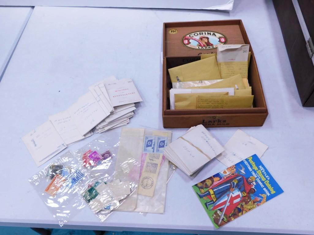 Box of Vintage Canceled US Stamps , 1950s and 1960s , Sorted (1 of 2)