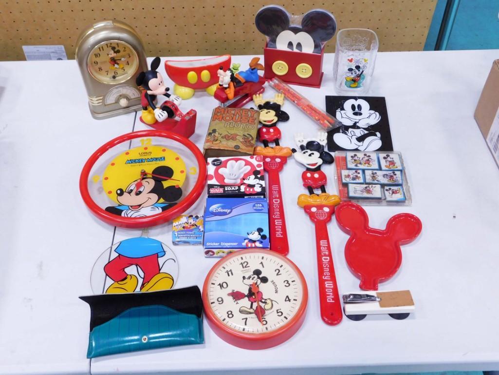 Disney Mickey Mouse Collectibles incl Mickey m ouse Pluto The Racer Big Little Book, Mickey Mouse Cl (1 of 5)