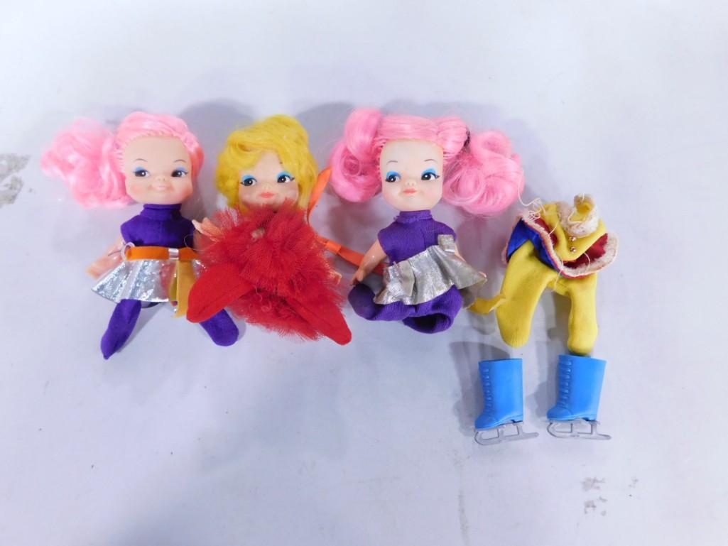 3 Remco Finger Dings Dolls 2 Millie Mod and 1 Betty Ballerina with Extra Outfit (1 of 3)