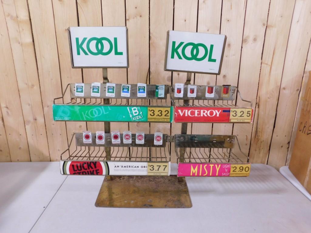 Vintage Cigarette Rack with Kool, Lucky Strike, Viceroy, Misty, etc. (1 of 6)