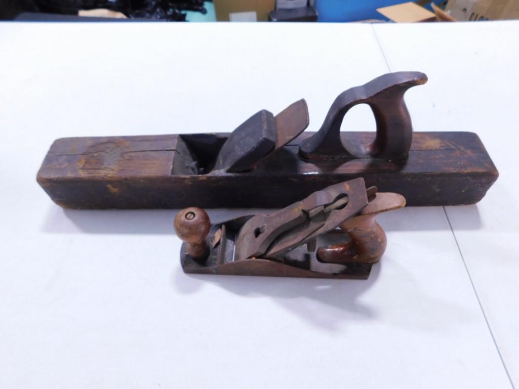 Pair of Antique Wood Planers - one big and one small (1 of 3)