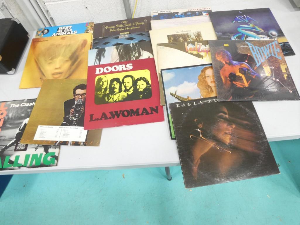 Lot of Vinyl LP Record Albums including The Doors, Elvis Costello, David Bowie, The Animals, (1 of 6)