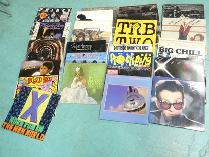 Lot of Vinyl Record Albums including Prince, The Rolling Stones, Elvis Costello, Foreigner, Simon an: Lot of Vinyl Record Albums including Prince, The Rolling Stones, Elvis Costello, Foreigner, Simon and Garfunkel, Jane Fonda, Herb Alpert, Michael Jackson, Southside Johnny, Diana Ross, Bruce