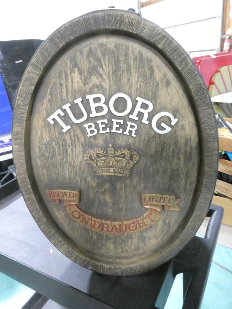 Tuborg Beer Barrel Shaped Wall Hanging (1 of 4)