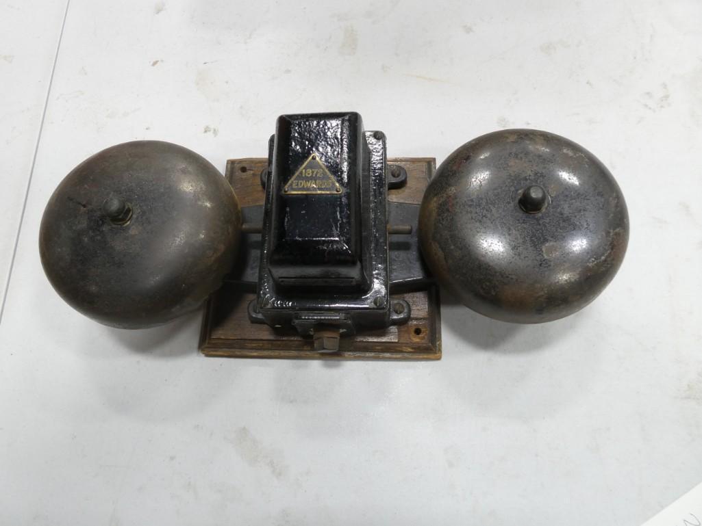 Vintage Electric Metal Bell marked 1872 Edwards (1 of 6)