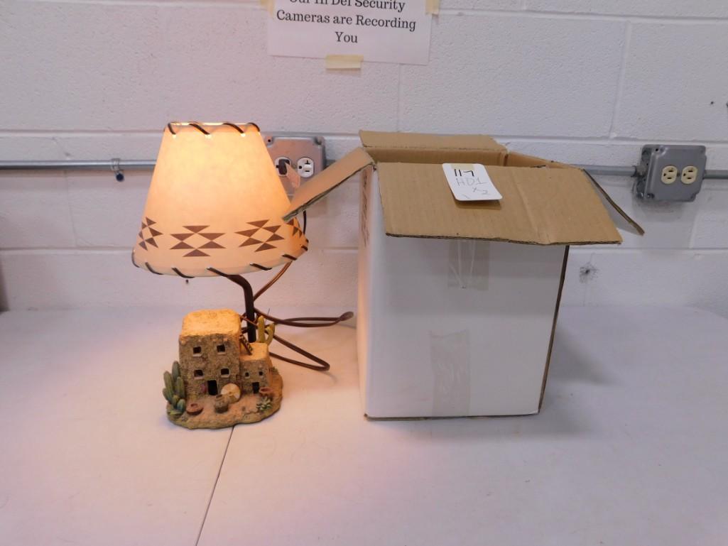 Pair Southwest Style Table Lamps Works - one with box, and one without (1 of 10)