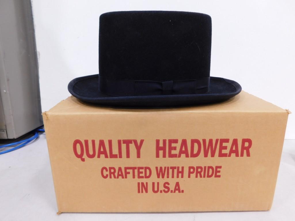 Vintage Wool Top Hat Formal Mart Brand Size Large (1 of 6)