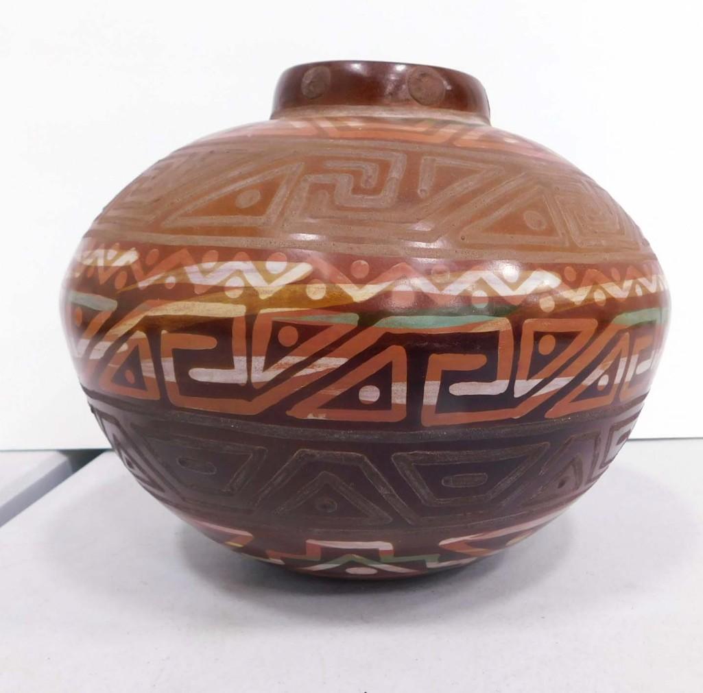 Handmade Pottery Vase Signed on the Bottom with Original Foil Label (1 of 3)