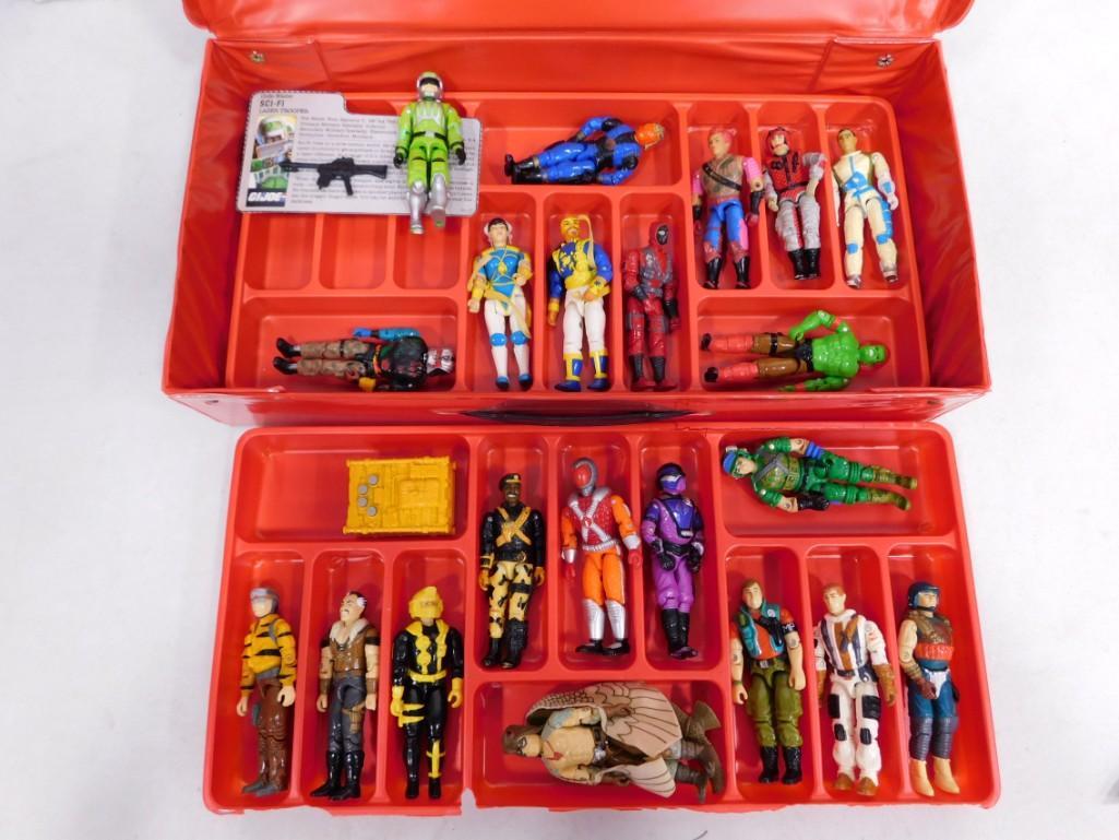 20 Vtg 1980s1992 Hasbro Gi Joe 3.75" Figures & Gi Joe Case Lot Auction