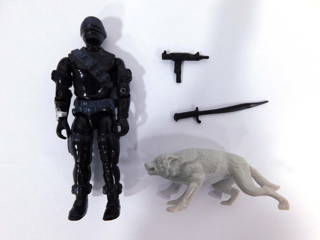 Vtg 1985 GI Joe Snake Eyes 3.75 Figure w/ Accessories (1 of 3)