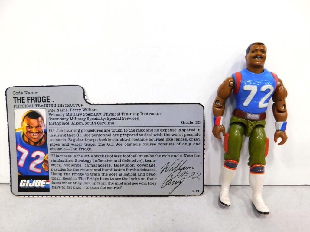 Vtg 1987 GI Joe The Fridge 3.75" Figure w Redback File Card Hasbro (1 of 4)