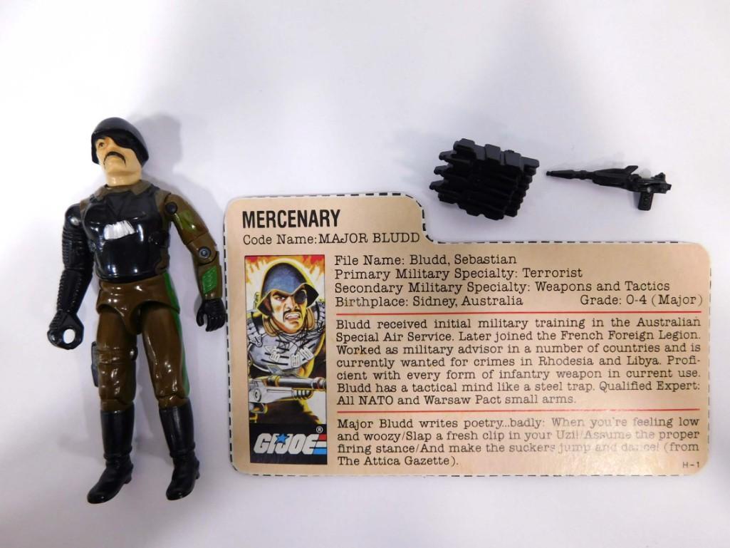 Vtg 1983 GI: Joe Major Bludd 3.75" Figure Complete w Redback File Card Hasbro (1 of 4)