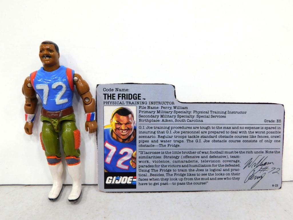 Vtg 1987 GI Joe The Fridge 3.75" Figure w/ Redback File Card Hasbro (1 of 3)