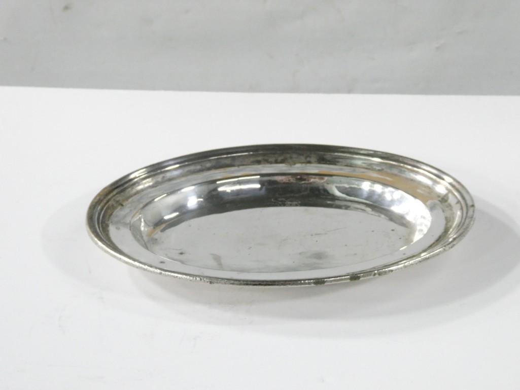 Gorham Silver Soldered Oval Tray; The Cavalier Hotel, Virginia Beach, 1930 (1 of 8)