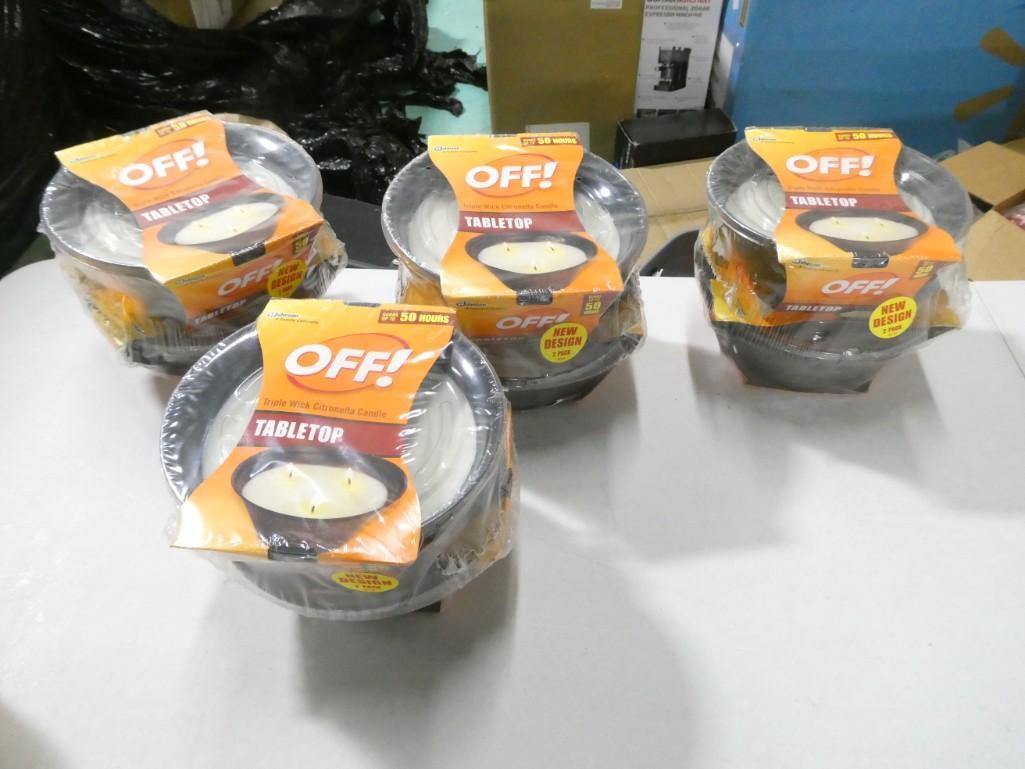 4 packs of two Off! Citronella Mosquito repellent outdoor candles - New in packages (1 of 4)