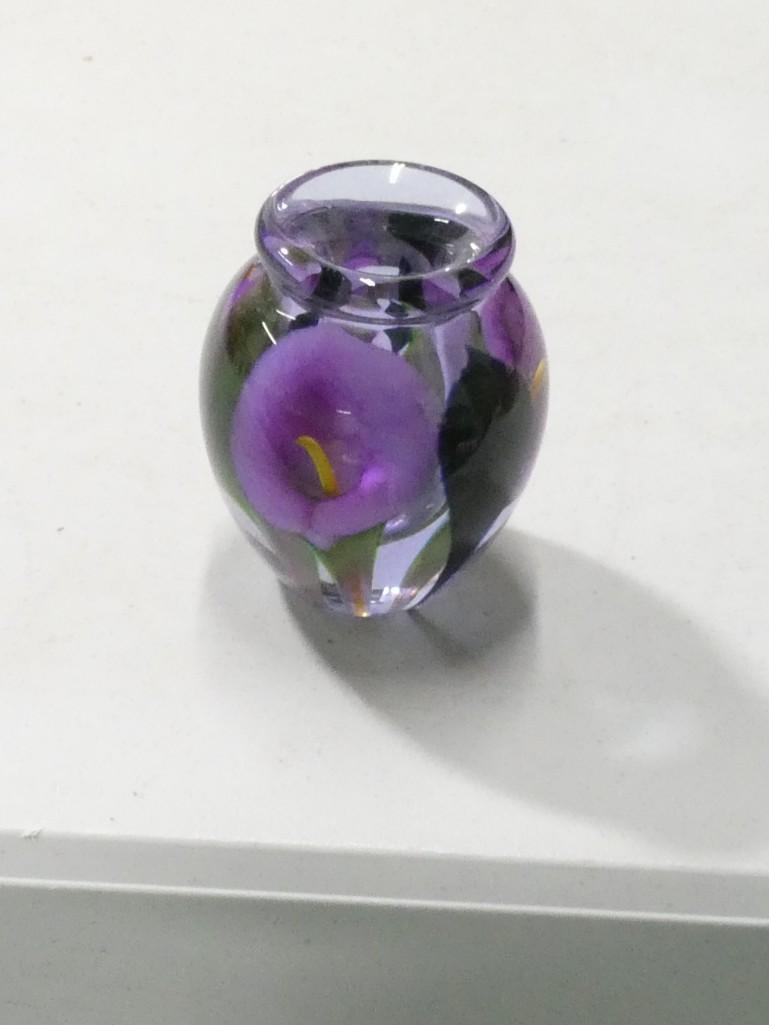 Scott Bayless Purple Lily Perfume Bottle - Signed: Scott Bayless Purple Lily Perfume Bottle - Signed - no top