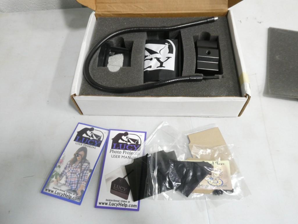 Lucy Photo Projector with box and manuals, etc.: Lucy Photo Projector with box and manuals, etc. Comes with everything shown.