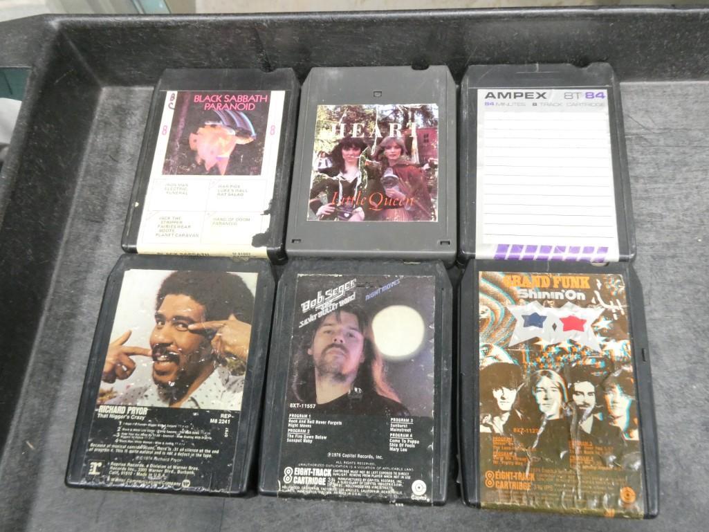 Lot of vintage 8-Track tapes including Richard Pryor, Black Sabbath, Bob Segar, Grand Funk, etc. (1 of 2)