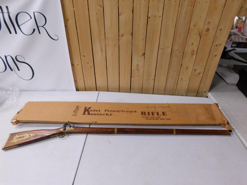 Vintage Kadet Kentucky Toy Rifle Wood and Steel with box: Vintage Kadet Kentucky Toy Rifle Wood and Steel with box - roughly 53" long!
