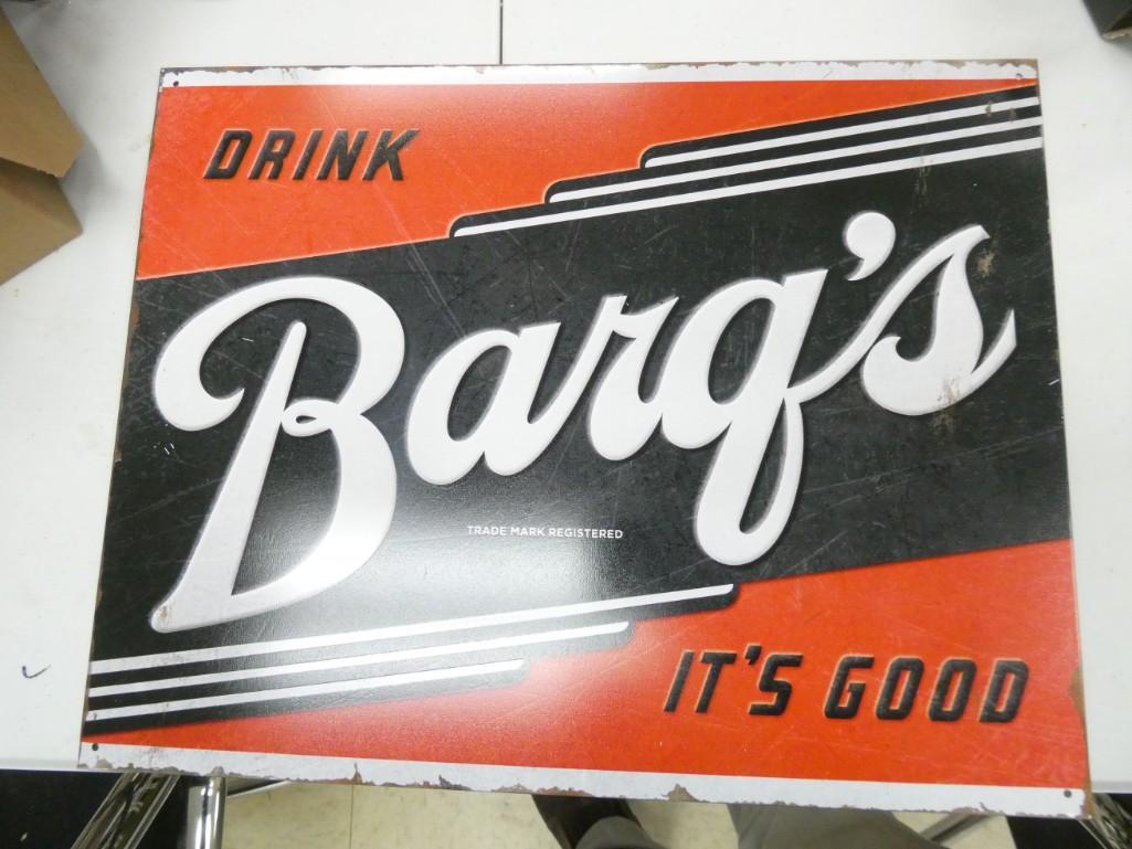 Barq's Root Beer Metal Advertising Sign Modern Retro 16" x 12 1/2" (1 of 2)