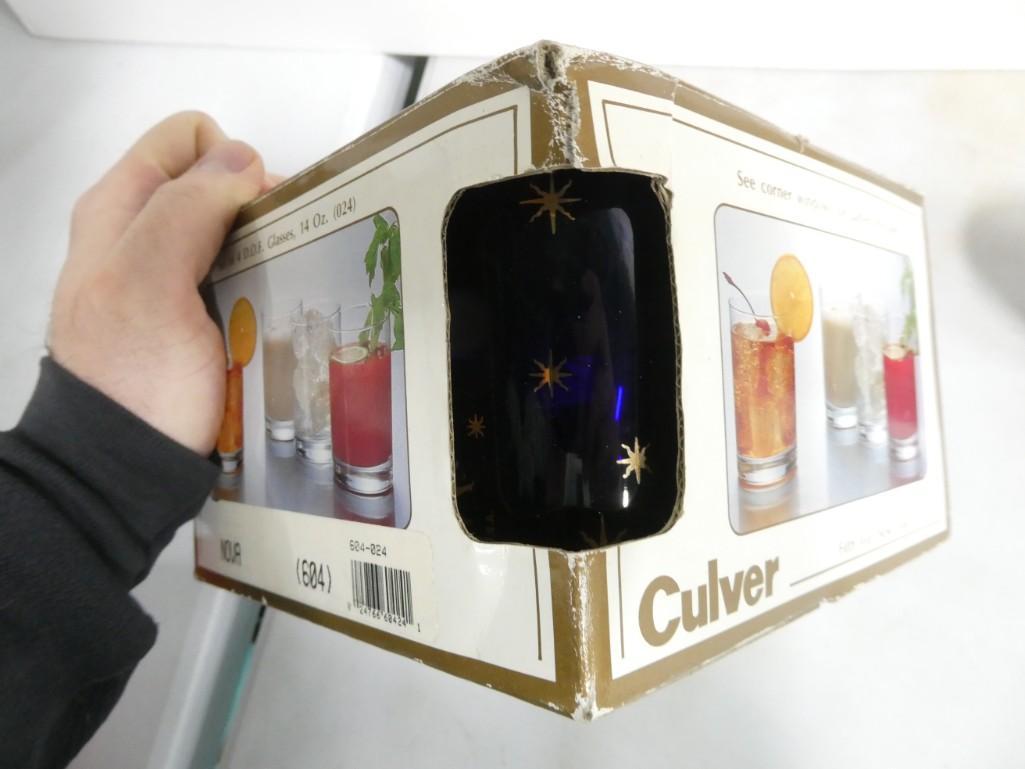 NOS Culver Nova Double Old Fashioned DOF Glasses Set of 4: New Old Stock Culver Nova Double Old Fashioned DOF Glasses Set of 4