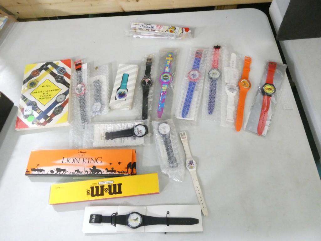 Watch Lot incl Advertising, Tropicana, Chi Chi's, M&M's, Disney, Energizer, Cracker Jacks, (1 of 5)