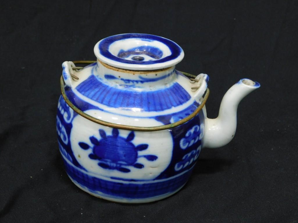 Antique Ceramic Chinese Teapot with Lid (1 of 5)