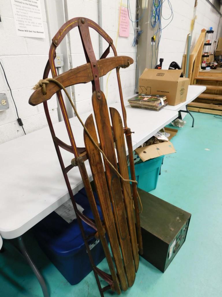 Melrose International Vintage Toboggan Sled Decor (Set of 2) main image 1