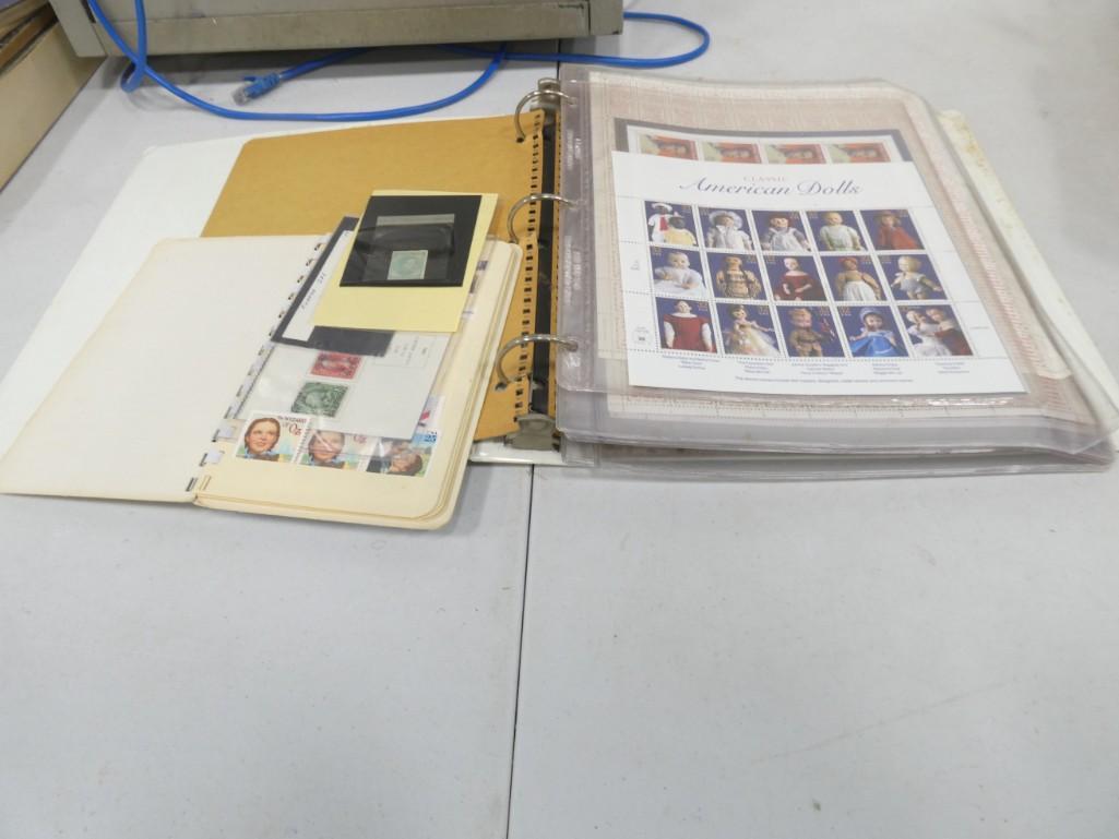 Unused US Stamps incl Mint Sheets, Plate Blocks, etc.  Hundreds in postage value (1 of 9)