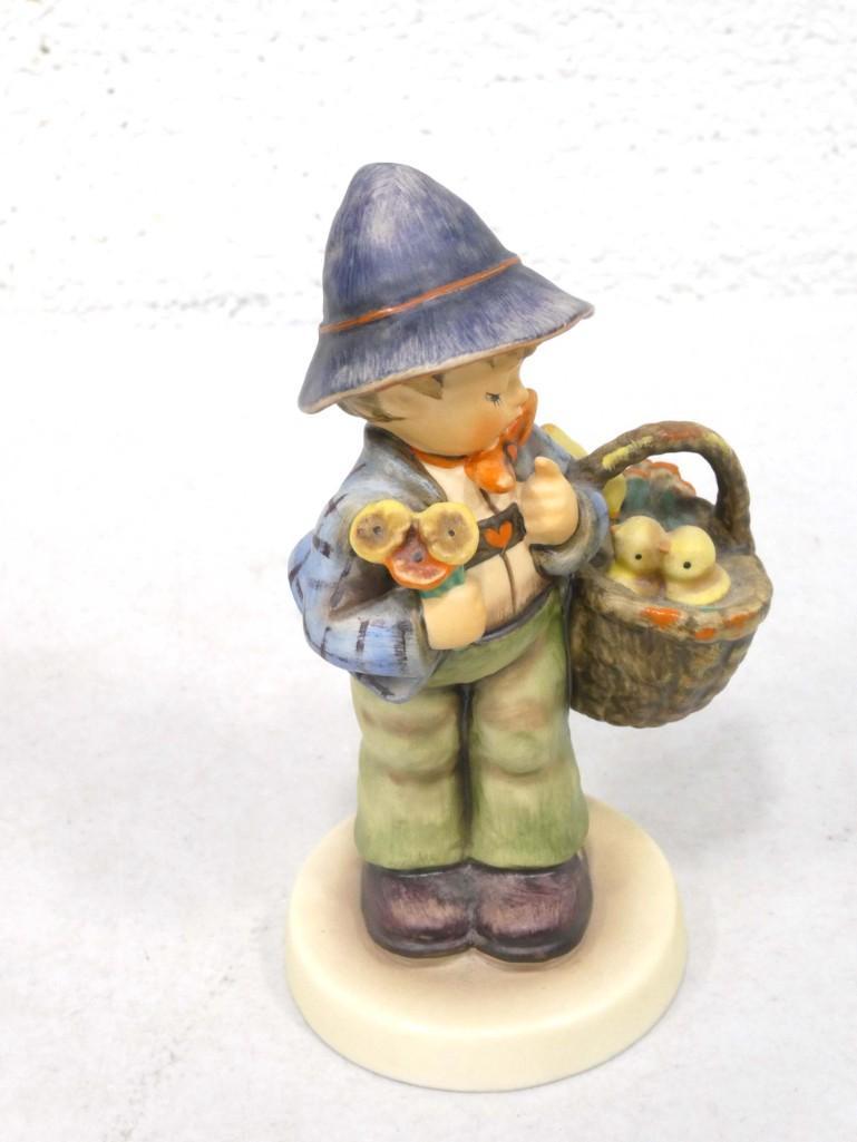 Goebel Hummel 378 Easter Greetings Boy with Basket designed by Gerhard Skrobe (1 of 4)
