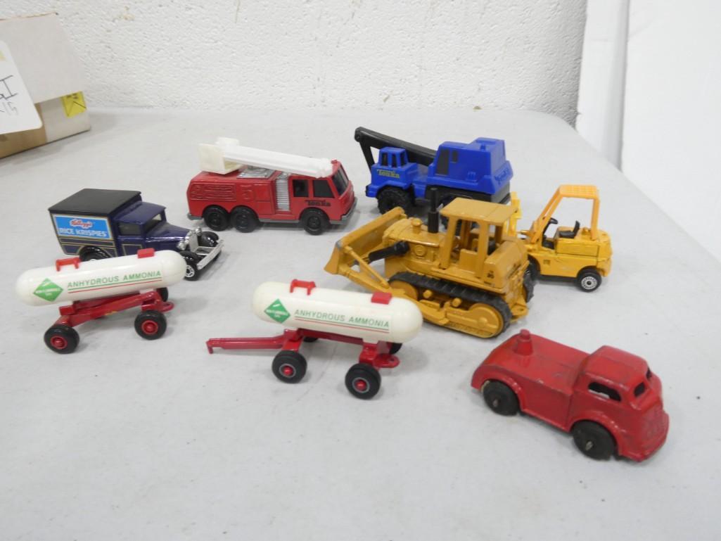 Vintage Toy Vehicle Lot including Rice Krispies Truck, Tonka Trucks, Bulldozer, Forklift, etc. (1 of 5)