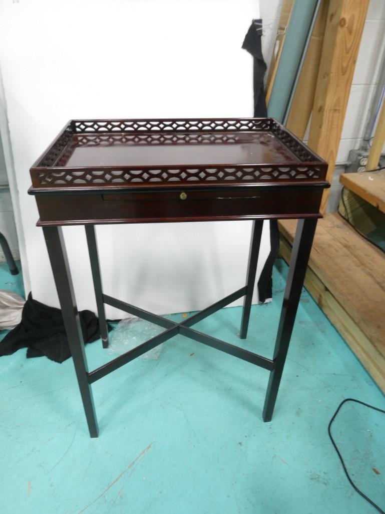 Rectangle Side Table with Slide Out Writing Desk (1 of 3)