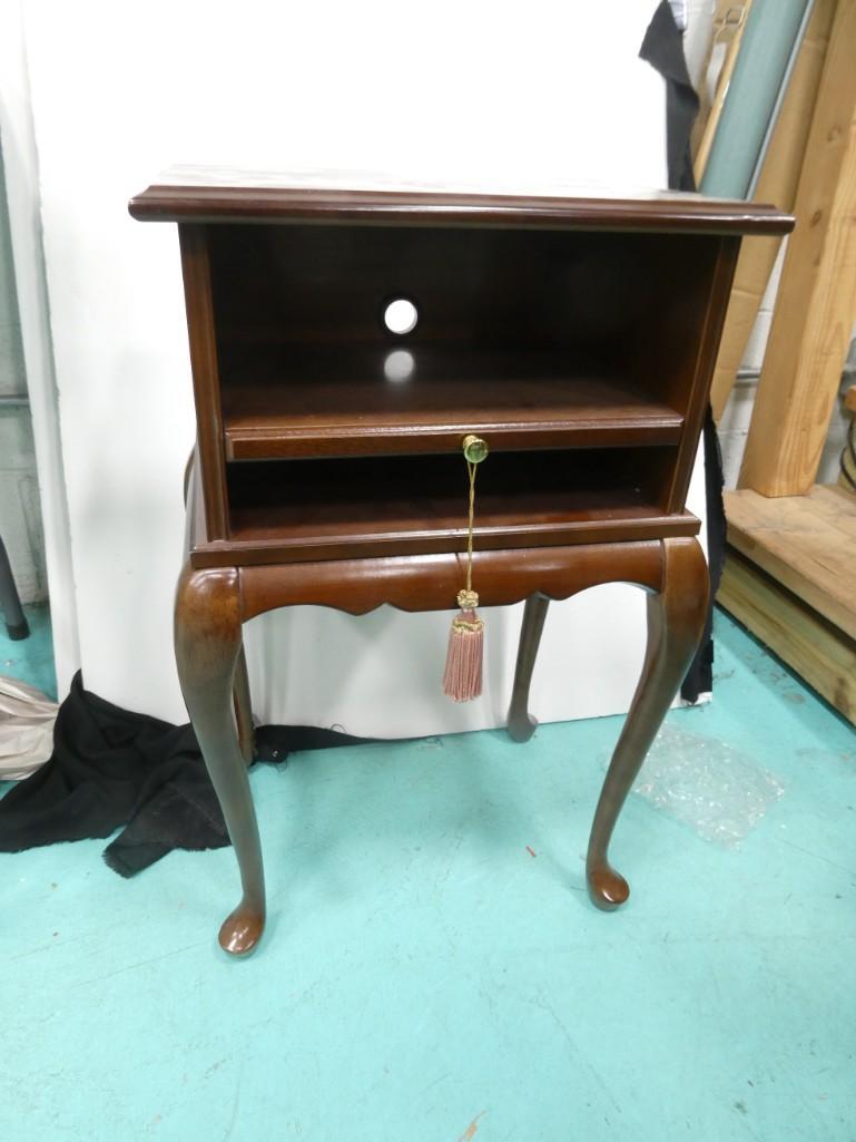 Small Wood Side Table with Shelves (1 of 5)