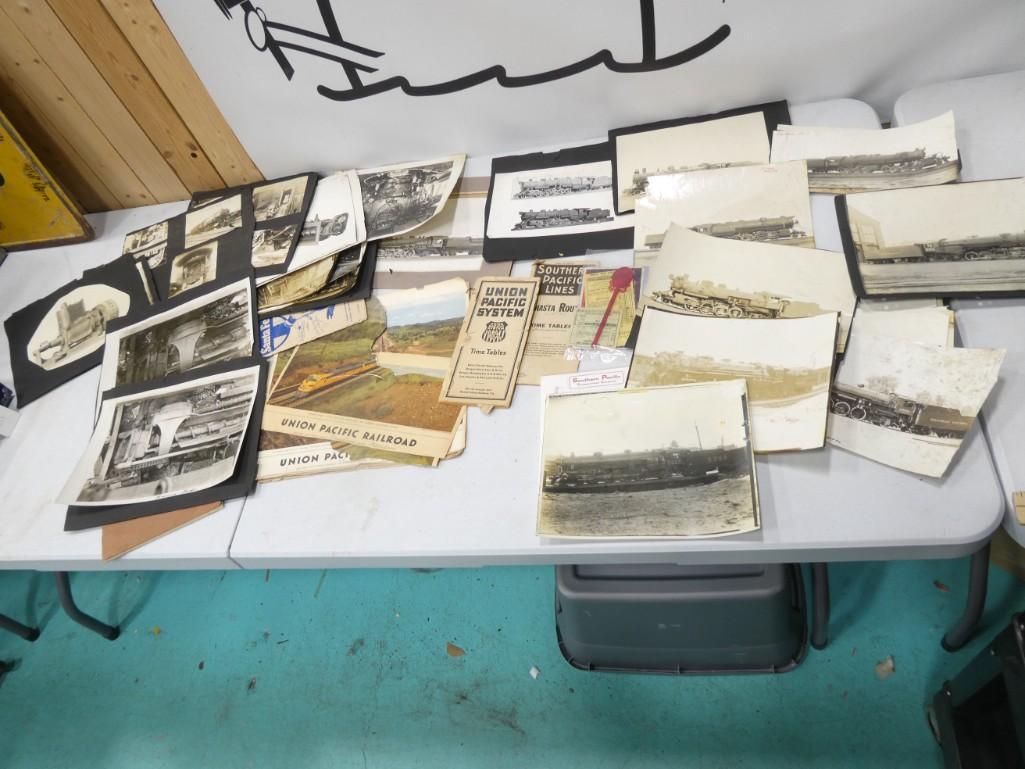 Lot of Railroad Ephemera incl Photos, Calendar Pages, Tickets, Flyers, Timetables, etc (1 of 10)