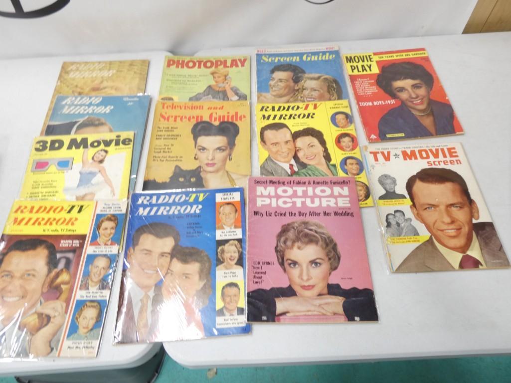 Lot of 1950s Movie Magazines incl 3-D Movie, Radio-TV Mirror, Screen Guide, Photo Play, etc (1 of 4)