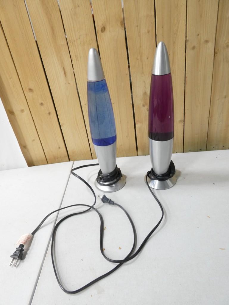 2 Rocket Lava Lamps incl 1 Purple and 1 Blue (1 of 3)