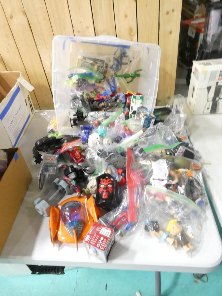 Large Toy Lot incl Star Wars, The Incredibles, Flintstones, Spider Man, Darth Maul Rubik's Cube, etc: Large Toy Lot incl Star Wars, The Incredibles, Flintstones, Spider Man, Darth Maul Rubik's Cube, Hess Car, Batman, Star Trek, Snoopy, etc