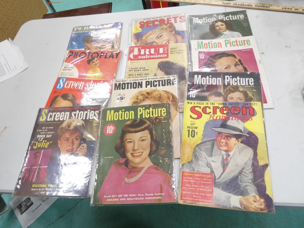 Very Old Movie Magazines incl 1930s . Includes Photoplay, Screen Stories, Motion Picture, Screen Rom (1 of 4)