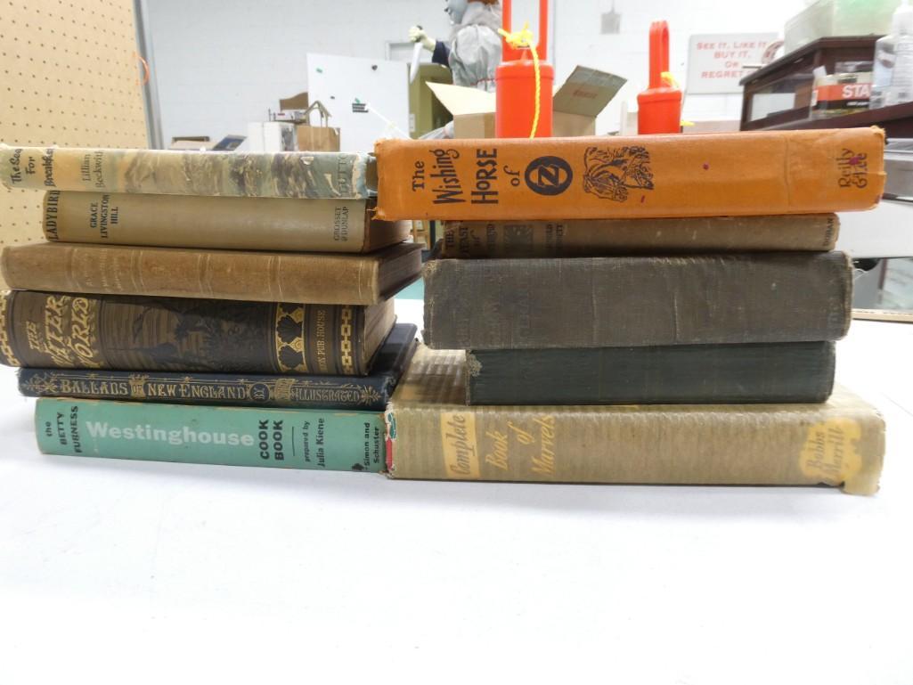 Asst Vintage Books incl L Frank Baum The Wishing Horse of Z, Betty Furness Westinghouse Cookbook, (1 of 6)