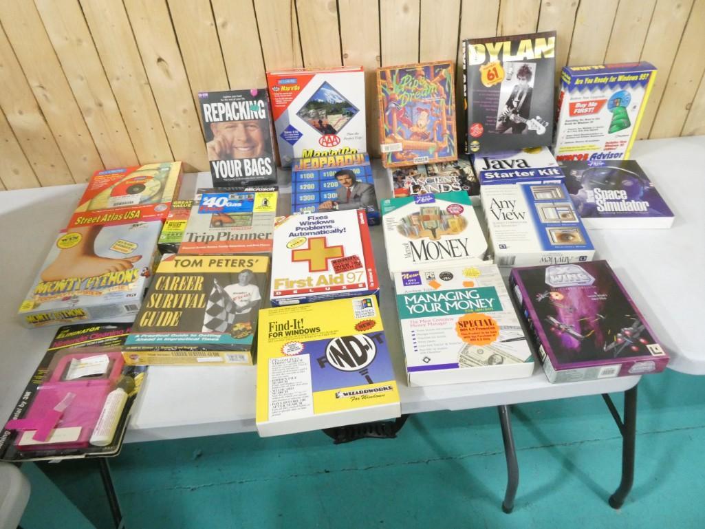 Large Lot of Old Computer Games and Programs with Boxes Some Sealed (1 of 8)
