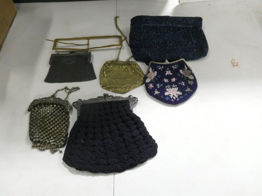 Lot of Vintage Purses incl Beaded, Metal, etc (1 of 6)