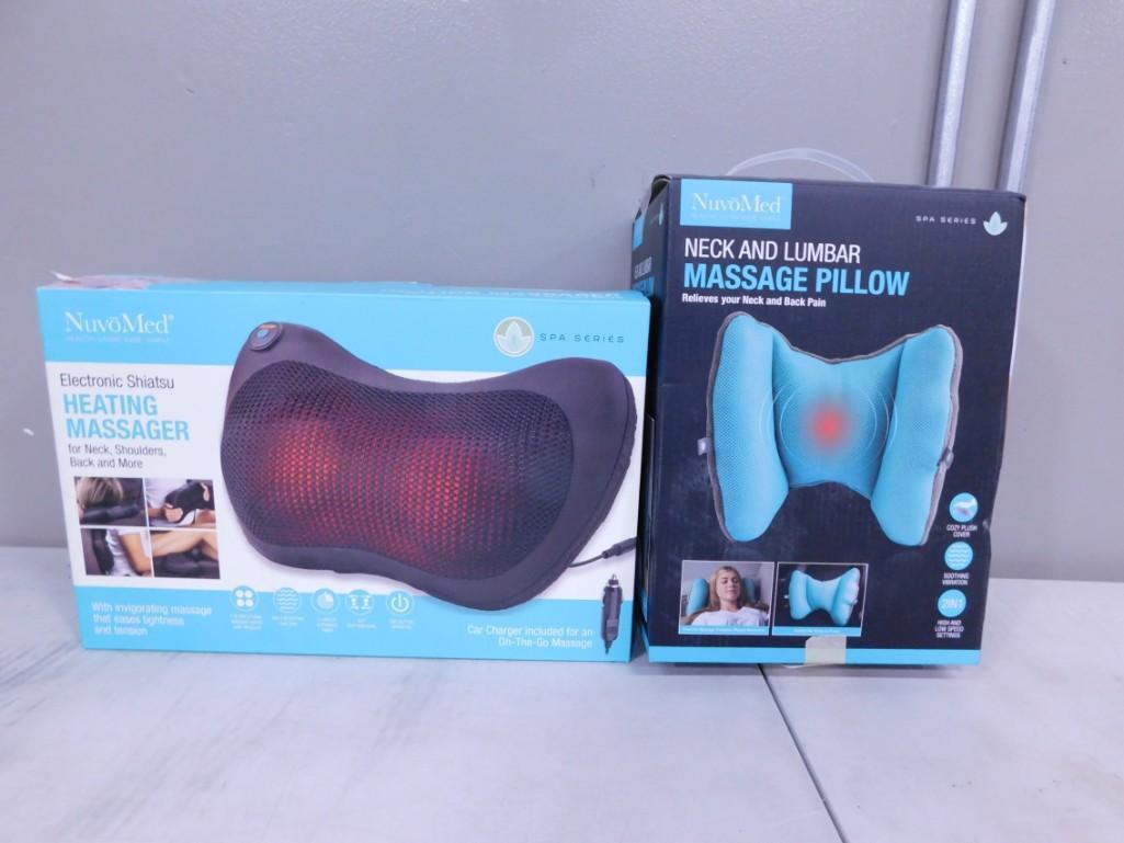 NuvoMed Heating Massager and Neck and Lumbar Massage Pillow Both New in Box (1 of 4)