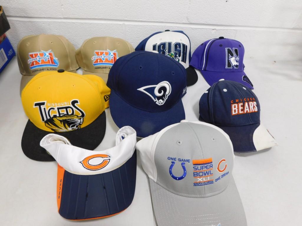 Sports Caps or Hats incl Chicago Bears, Super Bowl XLI , Missouri Tigers, Etc (1 of 6)
