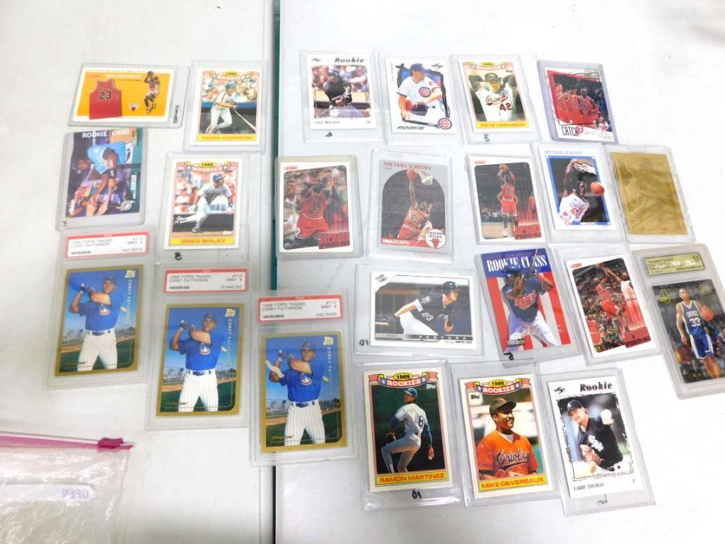 Sports Cards incl Several Michael Jordan, 3 Topps 1999 Corey Patterson PSA Graded Mint 9 Cards, etc (1 of 6)