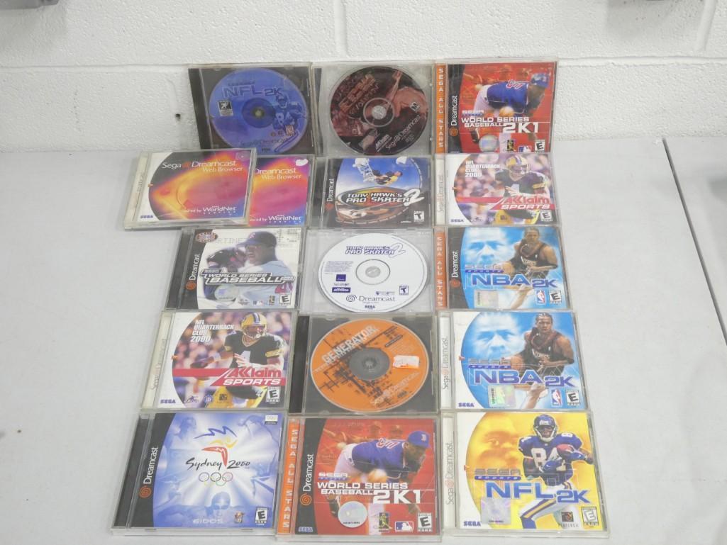 Sega Dreamcast Video games incl Generator, NFL2K, Tony Hawk's Pro Skater 2, World Series Baseball 2K (1 of 10)